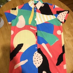 Lau Printed Shirtdress Like New!